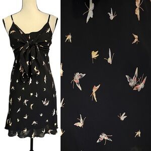 Vintage 90s Betsey Johnson Sheer Mesh Butterfly Grunge Fairy Dress